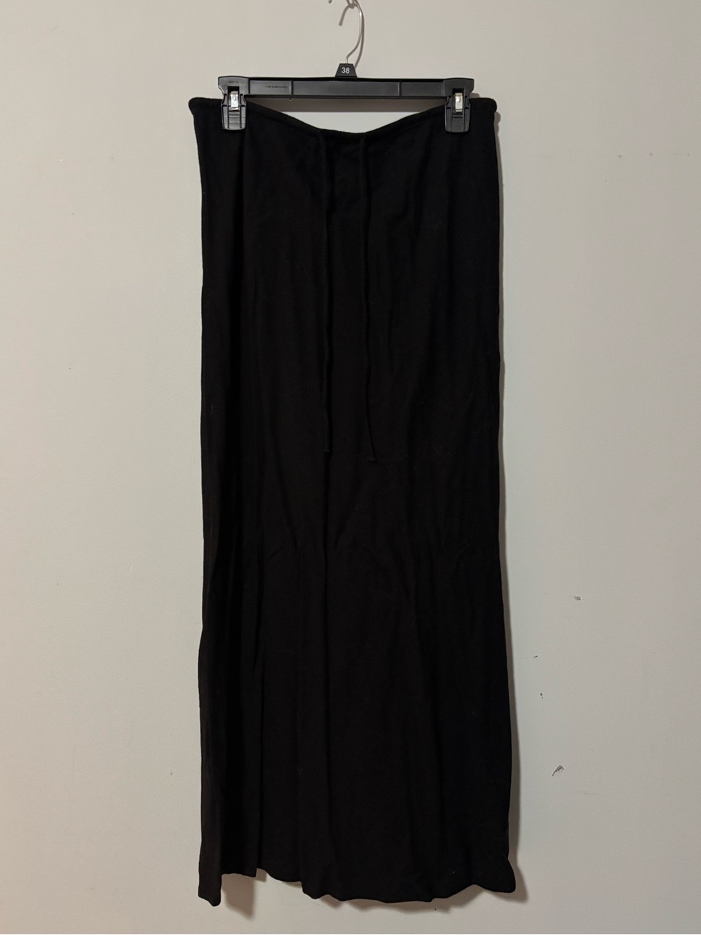 H&M Black Maxi Skirt with Pull Tie Waist